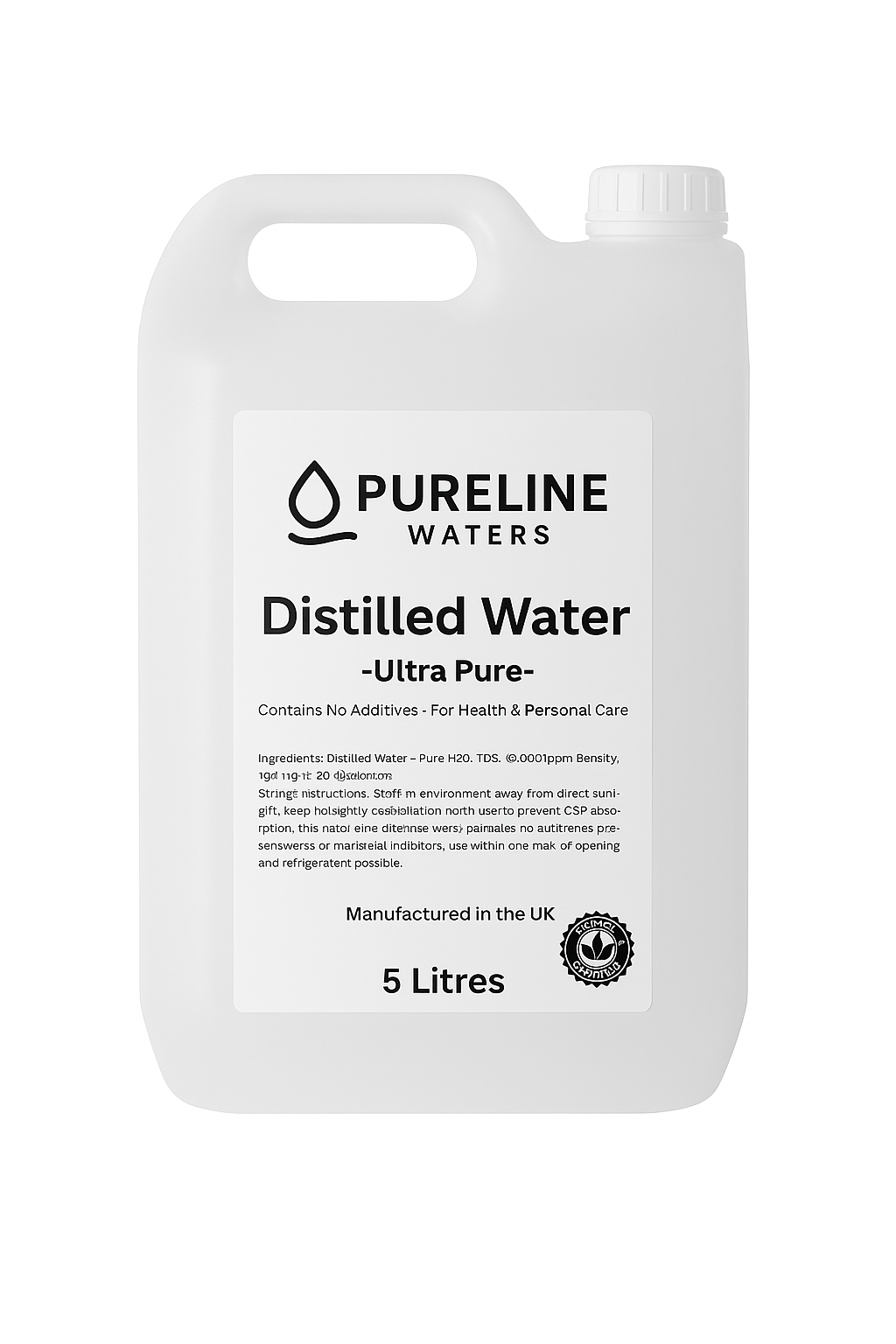 Ultra Pure Distilled Water 10 Litres